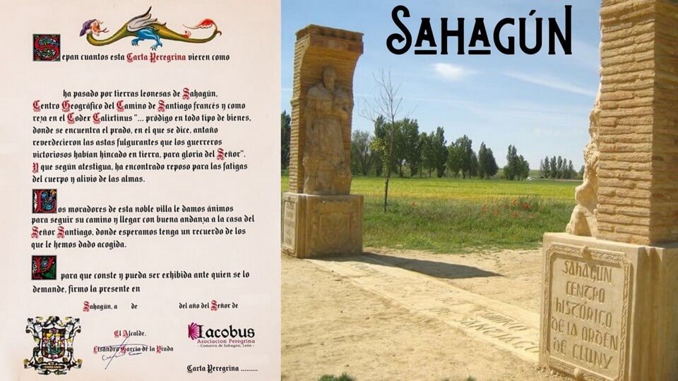 certificato di meta cammino di Sahagun Certificato di metà cammino di sahagun