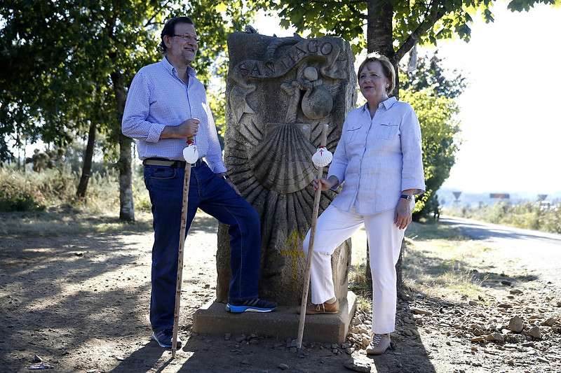 Personaggi famosi Cammino di Santiago Rajoy e Merkel Personaggi famosi Cammino di Santiago Rajoy e Merkel