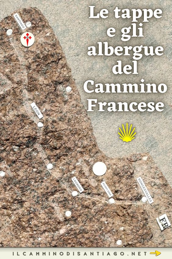 Cammino di Santiago grafica tappe Cammino Francese