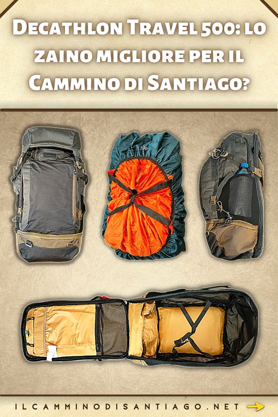 Infografiche del Cammino di Santiago zaino travel 500